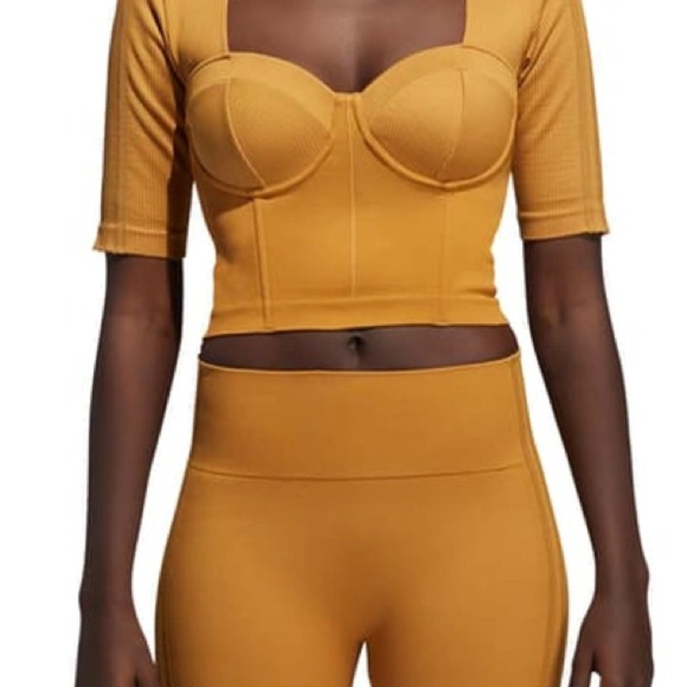 IVY PARK X ADIDAS Mustard Bustier and Biker Shorts - Sold as Set | Drop One